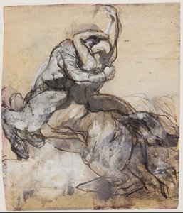 Kentaur, der einen jungen Mann entführt von Auguste Rodin