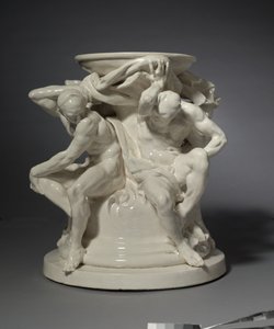 Titanen, Unterstützung für eine Vase, entworfen von Albert-Ernest Carrier-Belleuse