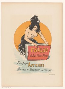 Plakat für Buch- und Druckhandel Fallou in Paris von Auguste Roedel