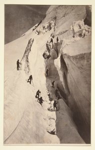 Mont Blanc, Die Gletscherspalte von Auguste Rosalie Bisson
