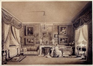 Schlafzimmer der Herzogin von Berry in den Tuilerien von Auguste Simon Garneray