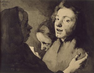 Konversationsstück: Drei Köpfe, 1872 von Auguste Theodule Ribot