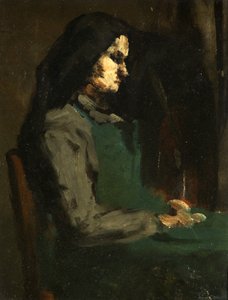 Frau mit grüner Schürze von Auguste Theodule Ribot