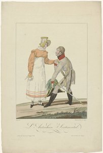 Die Alliierten in Paris im Jahr 1815: Der sentimentale Österreicher von Auguste Thomas Marie Blanchard