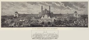 Die Pariser Ausstellung, Gesamtansicht des Trocadero von Auguste Victor Deroy