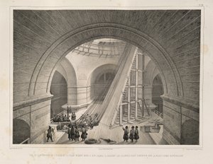 Innenansicht der Kathedrale und einer Rampe aus: Der Bau der Sankt Isaaks Kathedrale, 1845