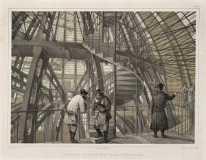 Metallkonstruktion im Inneren der Kathedrale Aus: Der Bau der Isaakskathedrale, 1845 von Auguste de Montferrand