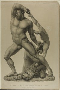 Herkules wirft Lichas ins Meer von Auguste de Valmont