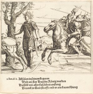 Absalom wird von Joab getötet von Augustin Hirschvogel