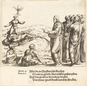 Christus heilt einen blinden und stummen Besessenen