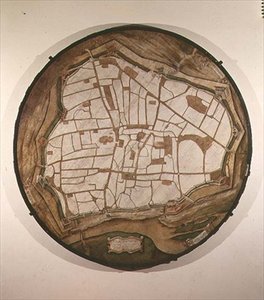 Kreisförmige Karte von Wien, 1547-49 von Augustin Hirschvogel