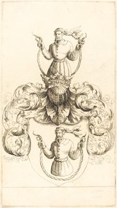 Wappen eines unbekannten Mannes von Augustin Hirschvogel