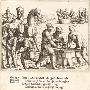 Joseph wird an die Ismaeliten verkauft von Augustin Hirschvogel