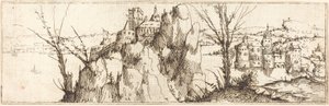 Landschaft mit einem See von Augustin Hirschvogel