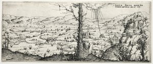 Landschaft mit der Bekehrung des Saulus, 1545 von Augustin Hirschvogel