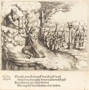 Moses empfängt die Tafeln