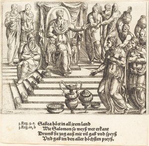 Besuch der Königin von Saba bei Salomo, 1548 von Augustin Hirschvogel