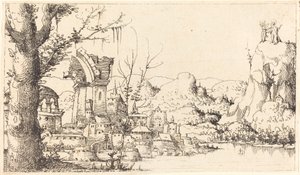 Flusslandschaft mit der Versuchung Christi