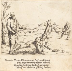Die Bestrafung von Ananias und Saphira