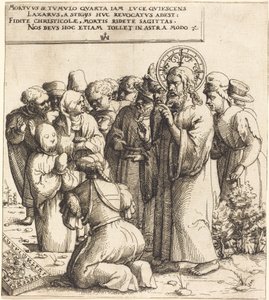 Die Auferweckung des Lazarus, 1545 von Augustin Hirschvogel