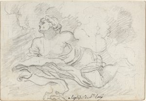 Engel von der Himmelfahrt [recto] von Augustin Pajou after Charles Mellin