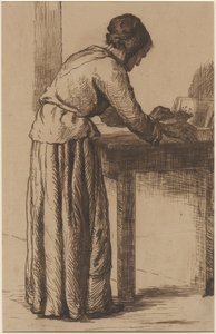 Alte Frau bei der Arbeit