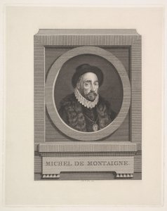 Porträt von Michel de Montaigne von Augustin de Saint-Aubin