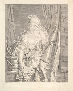 Der gesendete Kuss von Augustin de Saint Aubin