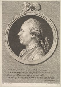 Porträt von André Danican Philidor, 1772 von Augustin de Saint Aubin