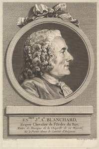 Porträt von Esprit-Joseph-Antoine Blanchard, 1767 von Augustin de Saint Aubin