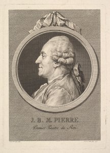 Porträt von Jean-Baptiste-Marie Pierre, 1775 von Augustin de Saint Aubin