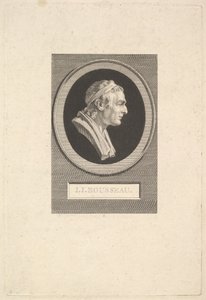 Porträt von Jean-Jacques Rousseau von Augustin de Saint Aubin