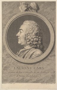 Porträt von Laurent Cars von Augustin de Saint Aubin