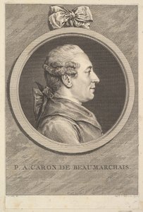 Porträt von P. A. Caron de Beaumarchais, 1773