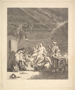 Vignette des ersten Bandes, Seite 165: Usage des Russes après le Mariage et avant la Noce..., 1767