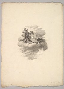 Vignette mit Münze auf einer Wolke mit Rosen links und Tauben unten und rechts