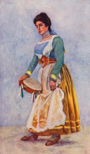 Tarantella-Tänzerin in Sorrento von Augustine Fitzgerald
