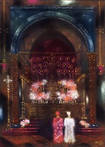 Corpus Domini (Altar von San Marco, Venedig) von Augusto Giacometti
