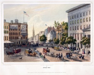Broad-Way, veröffentlicht 1850 (Farblithografie)