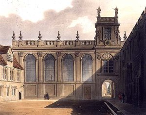 Außenansicht der Trinity College Chapel, Illustration aus der 