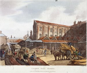 Leadenhall Market, London von Augustus Charles Pugin, Thomas Rowlandson