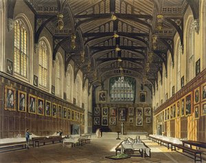 Innenansicht der Halle von Christ Church, Illustration aus der 