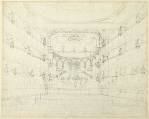 Studie für ein Oratorium-Covent Garden Theater, aus Microcosm of London von Augustus Charles Pugin
