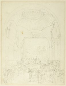 Studie für den Gemeinderatssaal, Guild Hall, aus Microcosm of London