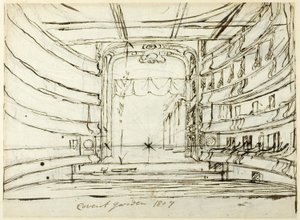 Studie für das Covent Garden Theatre, aus Microcosm of London von Augustus Charles Pugin