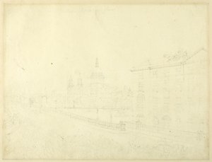 Studie für Feuer in London, aus Microcosm of London