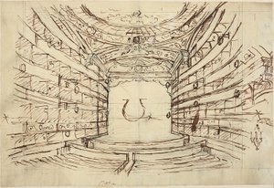 Studie für das Opernhaus, aus Microcosm of London