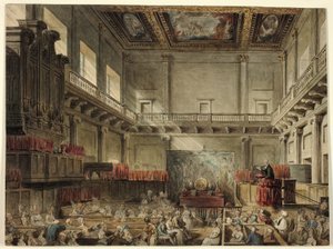 Studie für die königliche Kapelle, Whitehall, in Micocosm of London