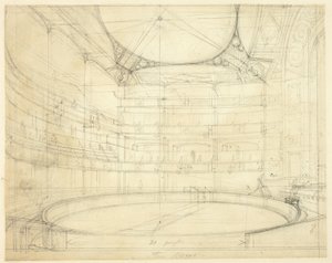 Studie für Royal Circus, aus Microcosm of London