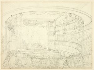 Studie für das Sadlers Wells Theater von Augustus Charles Pugin